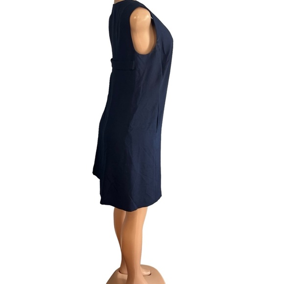 Lilly Pulitzer Dark Navy Silk Dress Sleeveless - Picture 6 of 11